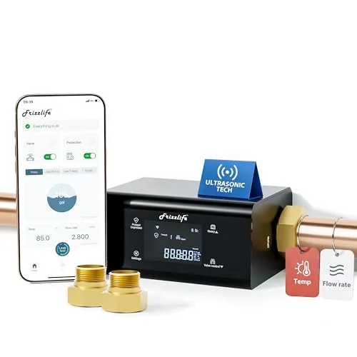 Frizzlife LP365 Smart Leak Detector with Auto Shutoff