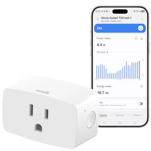 Onvis Matter over Thread Smart Plug with Energy Monitoring